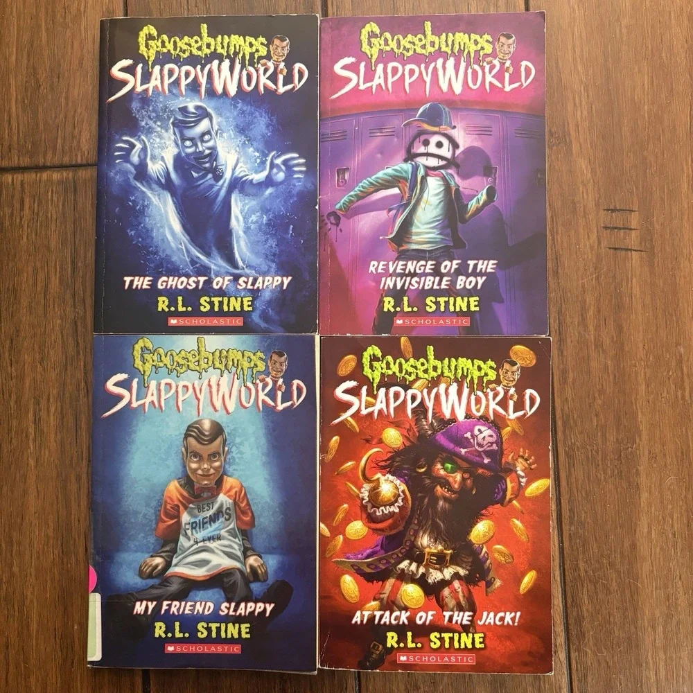 Goosebumps SlappyWorld Lot of 4 PB Books R.L. Stine Ghost Invisible Boy Jack